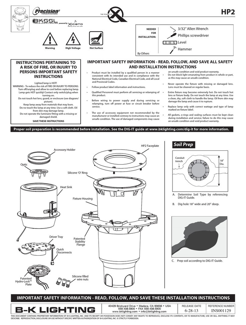B-K lighting Precision2 HP2 Series quick start guide