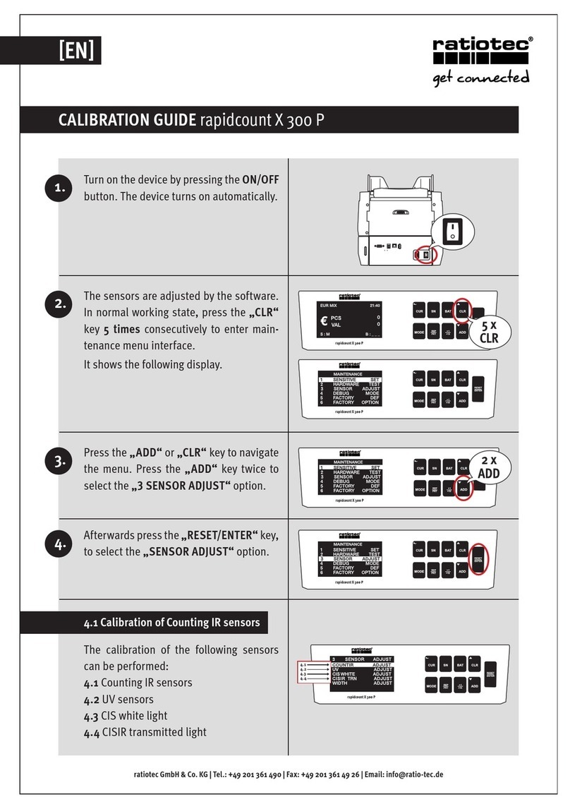 ratiotec rapidcount X 300 P Calibration guide