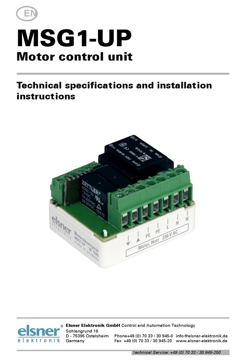 Elsner MSG1-UP Technical specifications and installation instructions