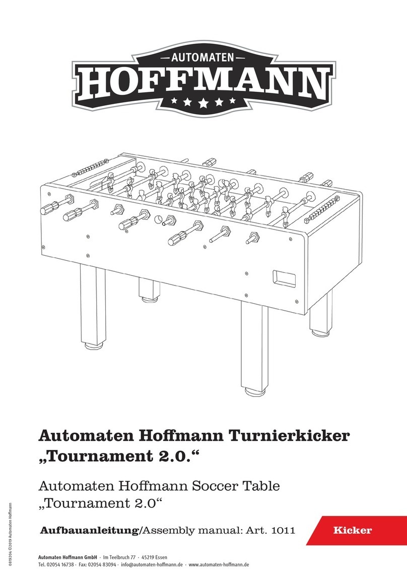 Automaten Hoffmann Kicker Tournament 2.0 Assembly manual