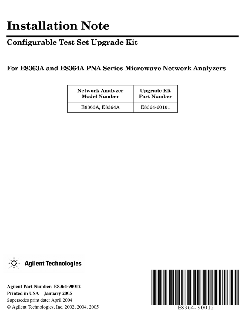 Agilent Technologies E8363A Installation and operation manual Agilent Technologies E8363A Installation and operation manual