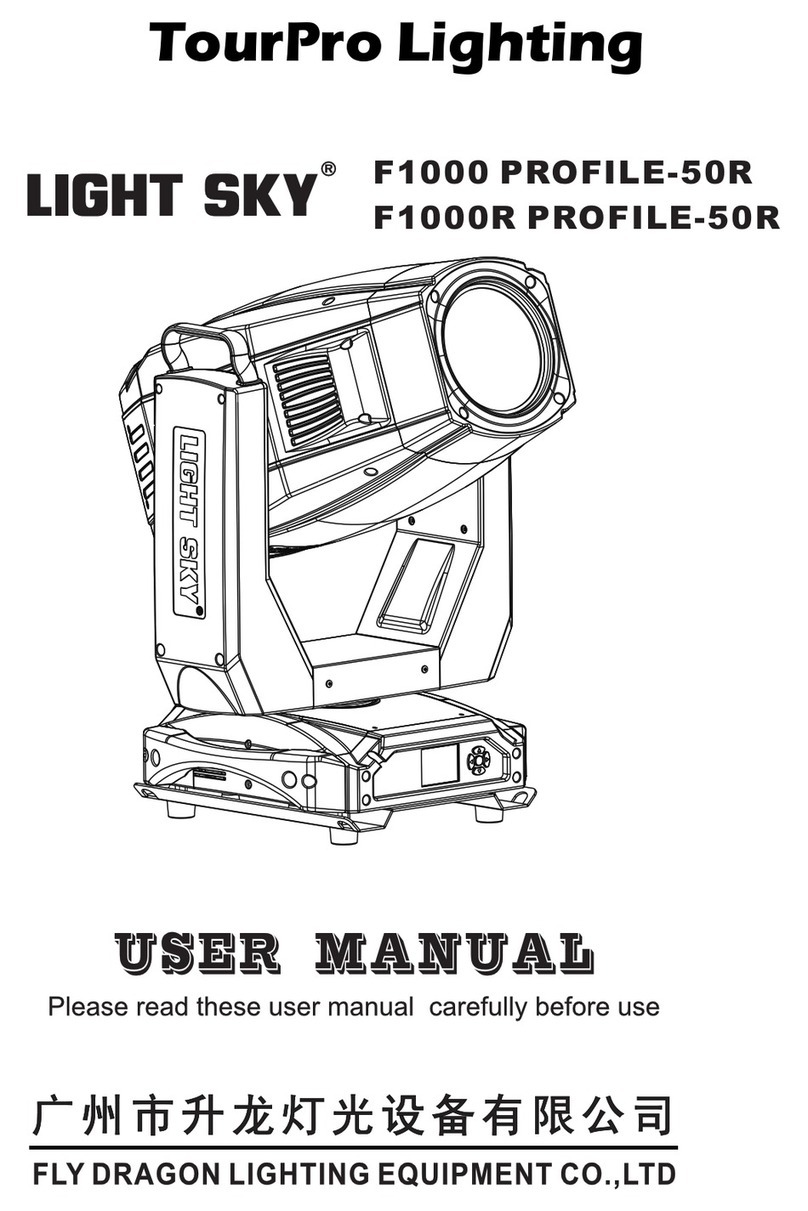 TourPro Lighting LIGHT SKY F1000 PROFILE-50R Series user manual