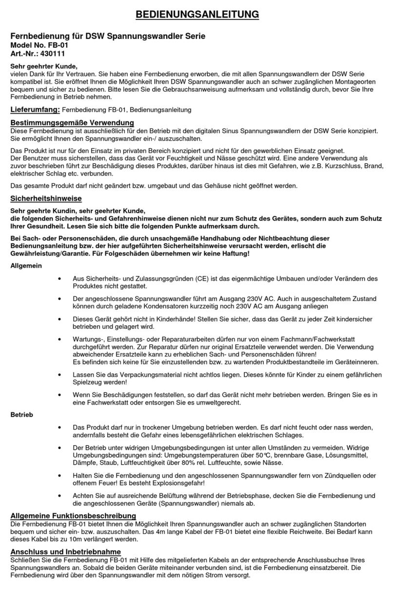 IVT FB-01 operating instructions