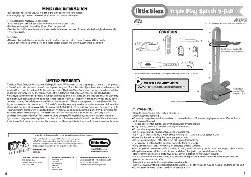 Little Tikes Triple Play Splash T-Ball User manual