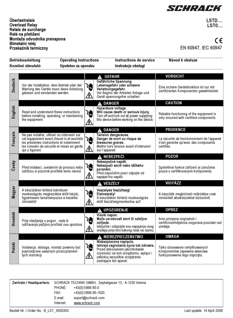 Schrack LSTD Series User manual