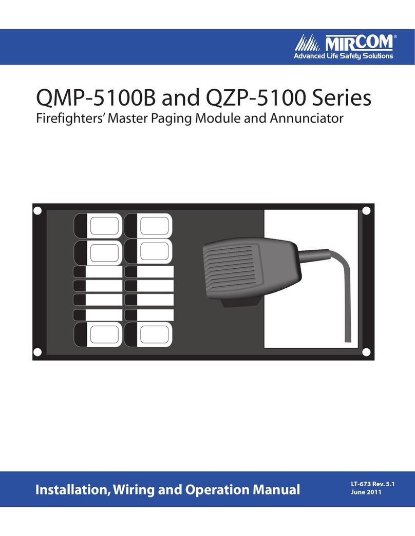 Mircom QMP-5100B Series Installation, Wiring and Operation Manual