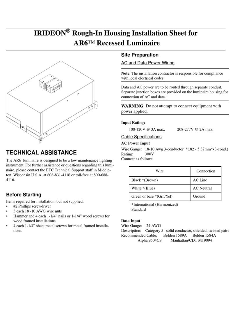 ETC IRIDEON Installation sheet