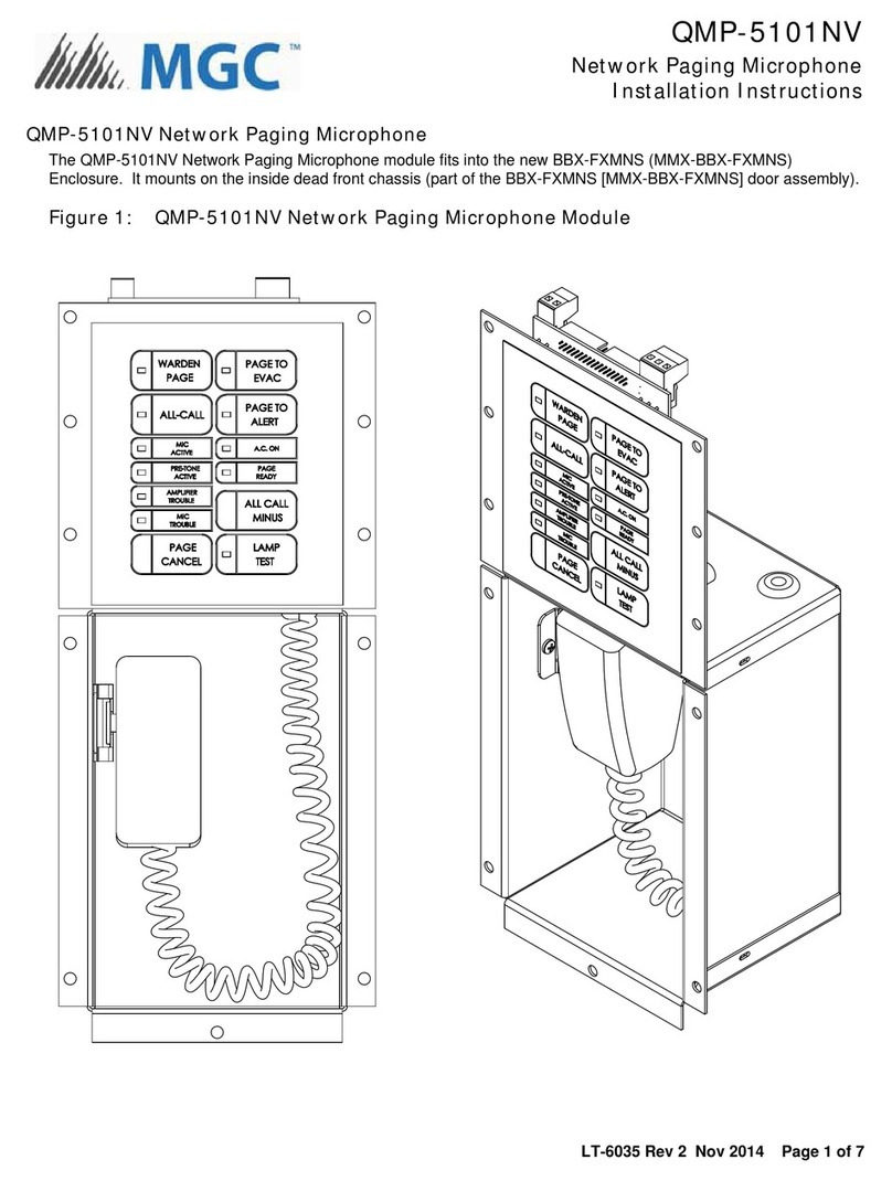 MGC QMP-5101NV installation instructions