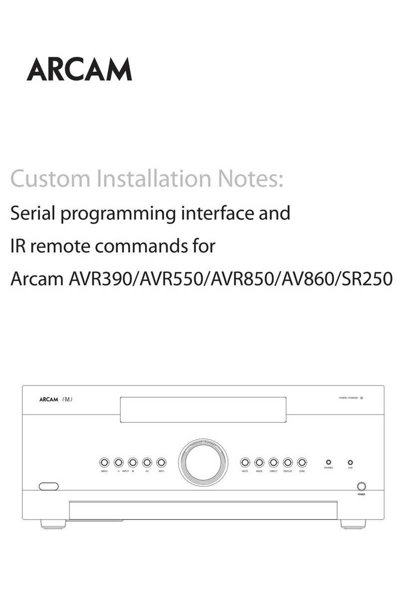 Arcam AVR550 Quick start guide