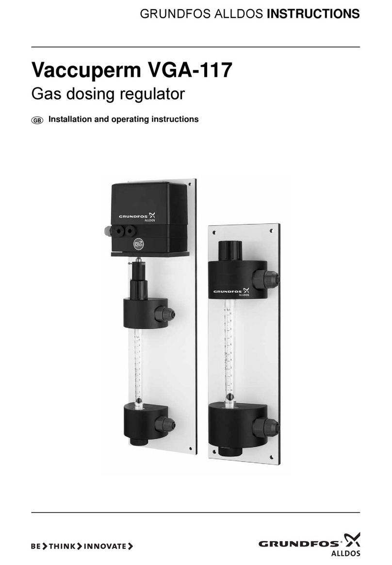 GRUNDFOS ALLDOS Vaccuperm VGA-117 Series Installation and operating instructions