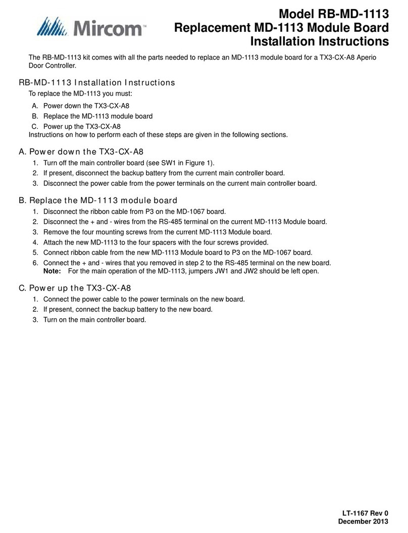 Mircom RB-MD-1113 User manual Mircom RB-MD-1113 User manual
