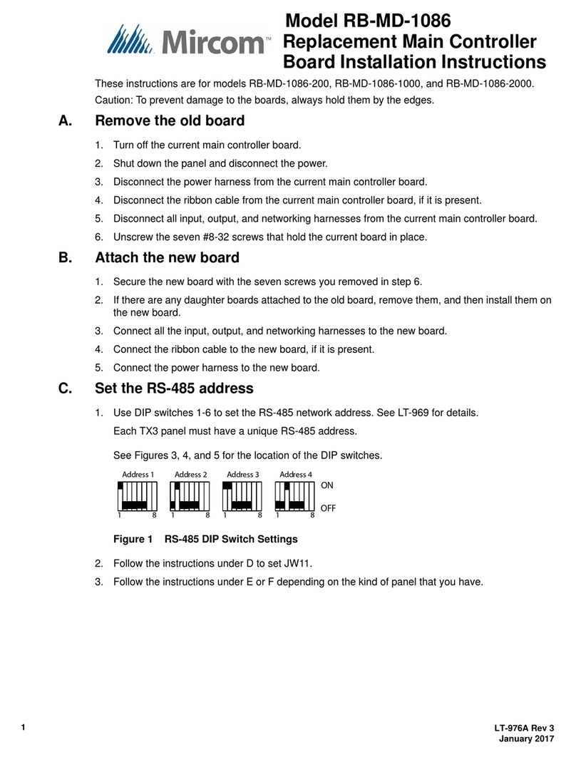 Mircom RB-MD-1086 Series installation instructions