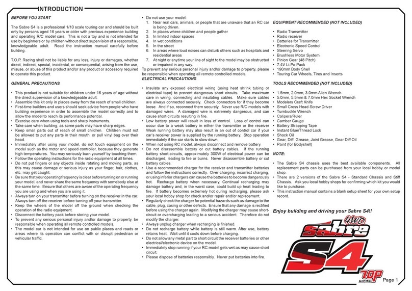 TOP racing Sabre S4 manual