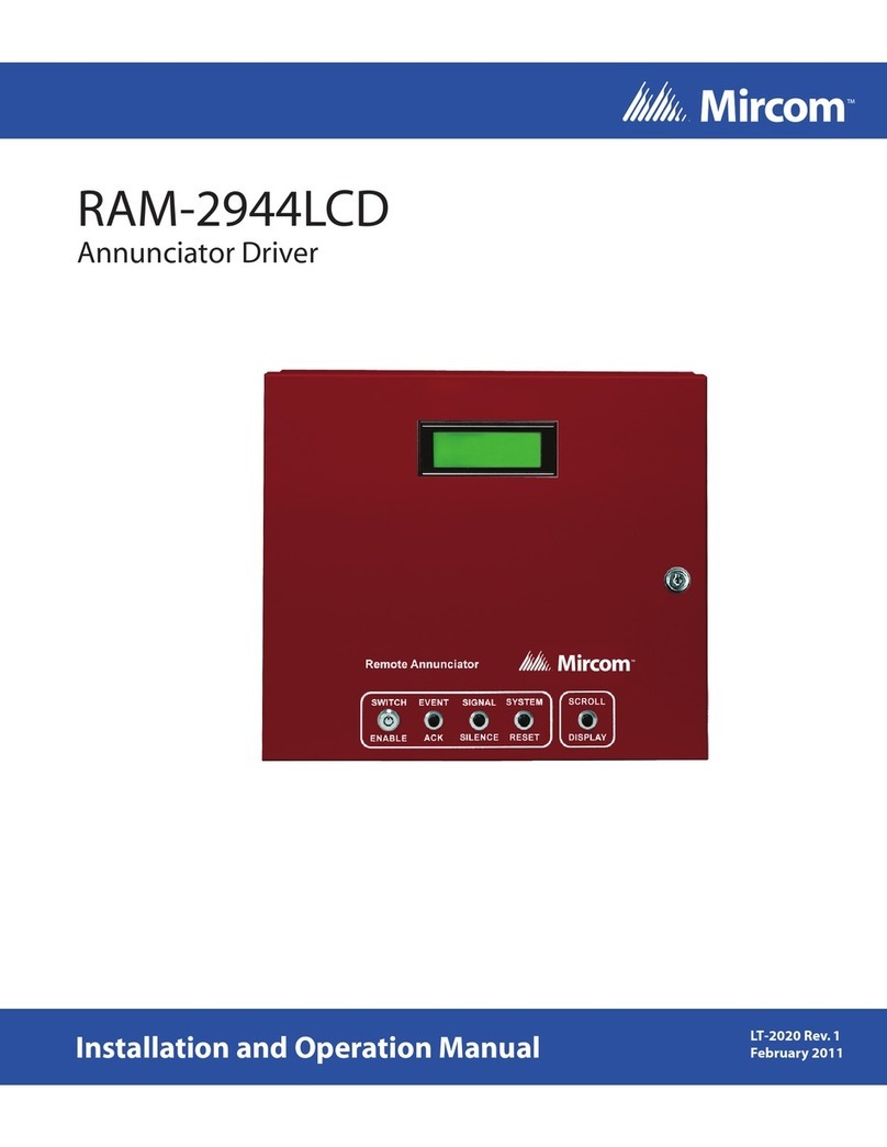 Mircom RAM-2944LCD Installation and operation manual Mircom RAM-2944LCD Installation and operation manual