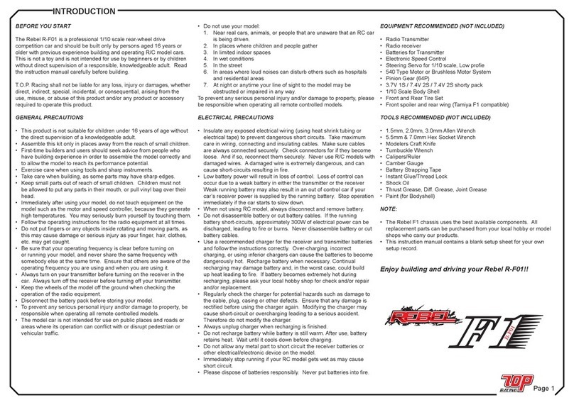 TOP racing Rebel R-F01 manual