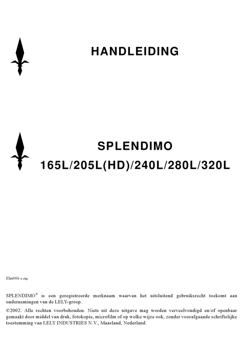 LELY Splendimo 165 L Operator's manual