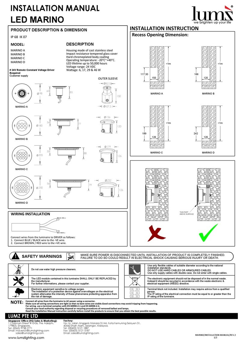 lumz MARINO A installation manual