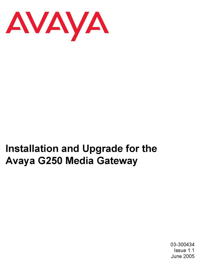 Avaya Media Gateway G250 Installation and upgrade guide