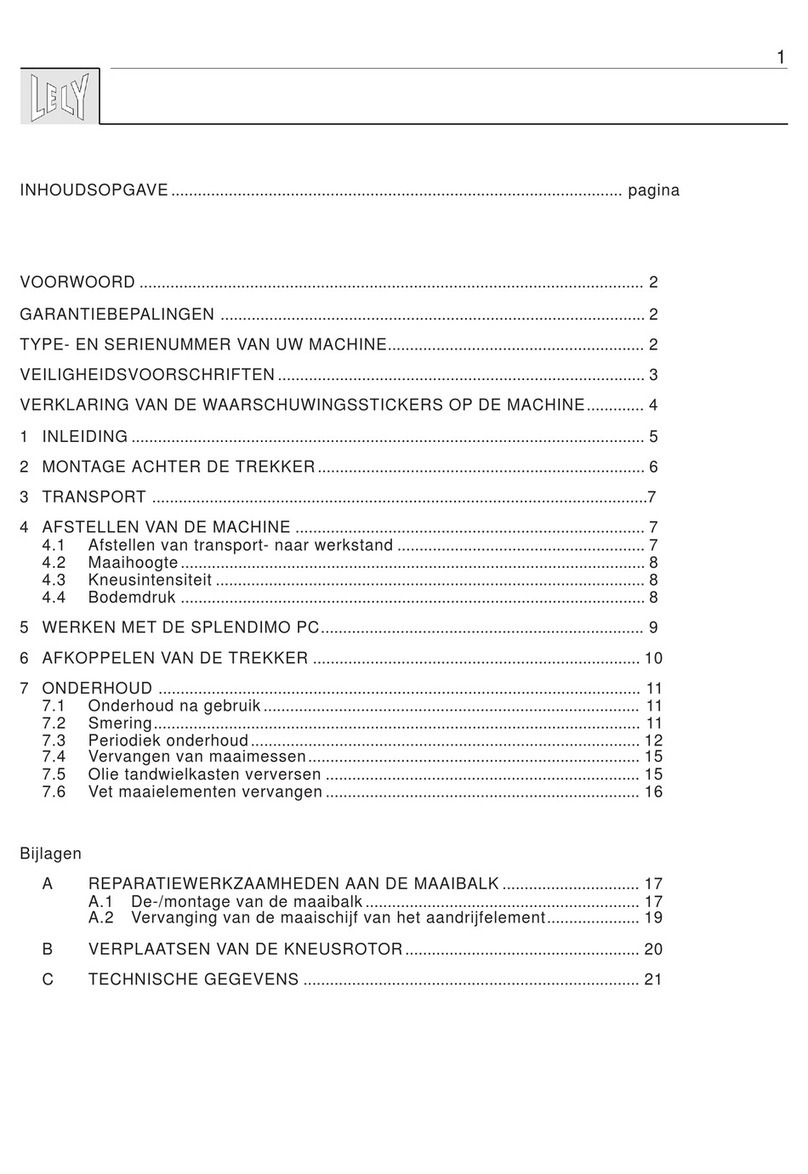 LELY SPLENDIMO 320 PC manual