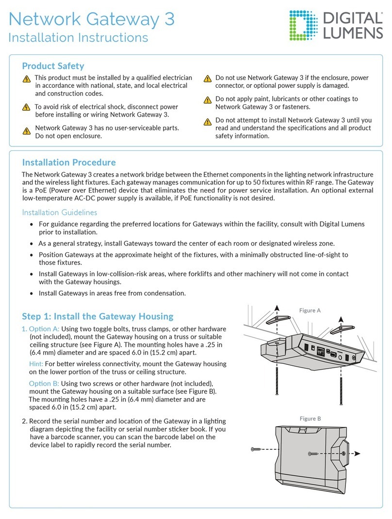 Digital Lumens Network Gateway 3 installation instructions Digital Lumens Network Gateway 3 installation instructions
