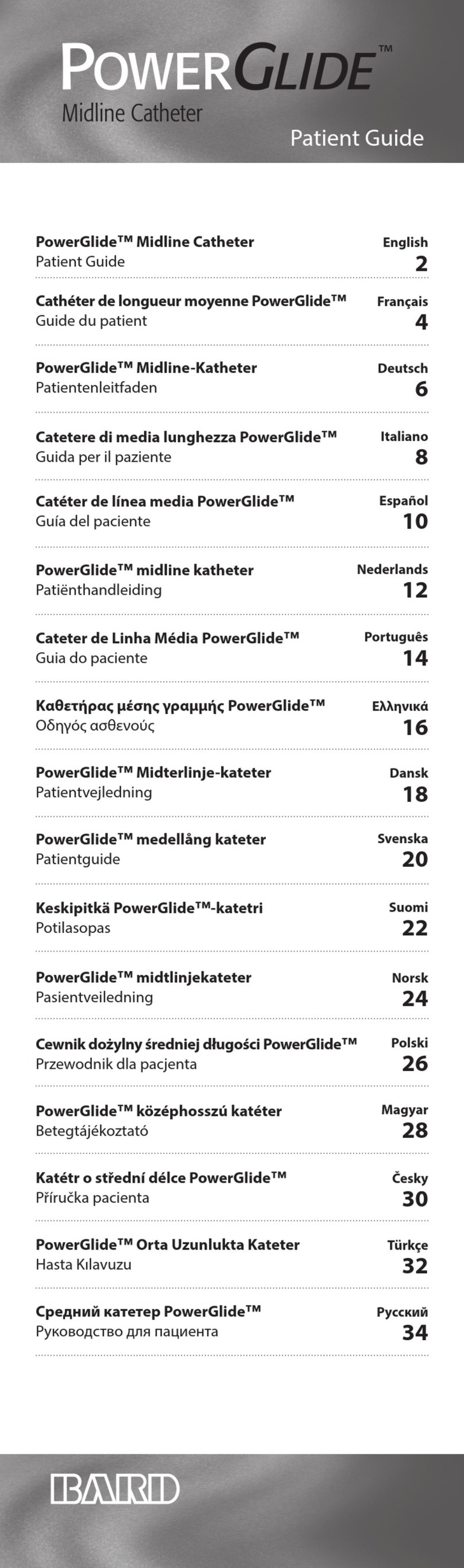 Bard PowerGlide Patient guide