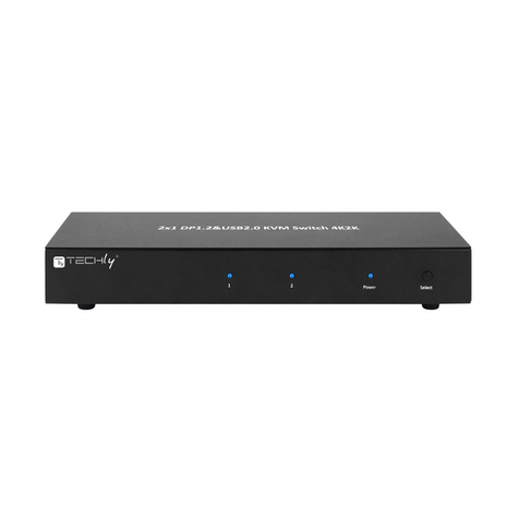 Techly 2x1 DP1.2&USB2.0 KVM Switch User manual