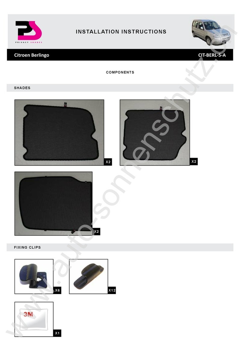 Privacy Shades CIT-BERL-5-A installation instructions