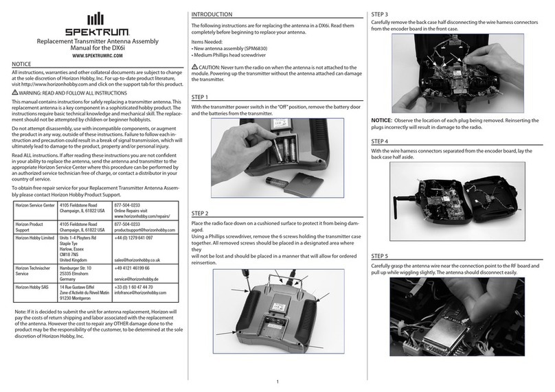 Spektrum DX6I Assembly manual