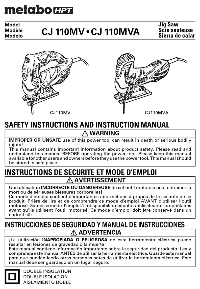 Metabo HPT CJ 110MV Troubleshooting guide