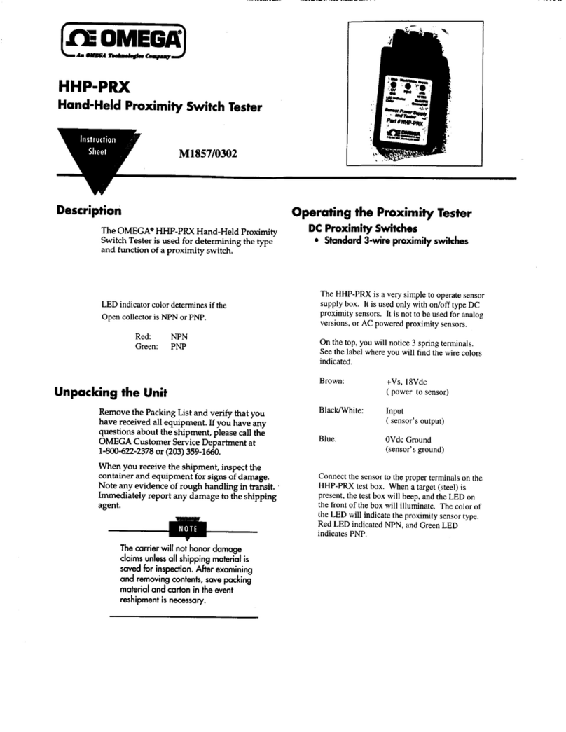 Omega HHP-PRX User manual