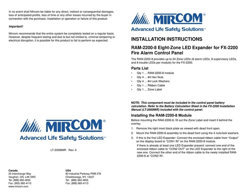Mircom RAM-2200-8 User manual