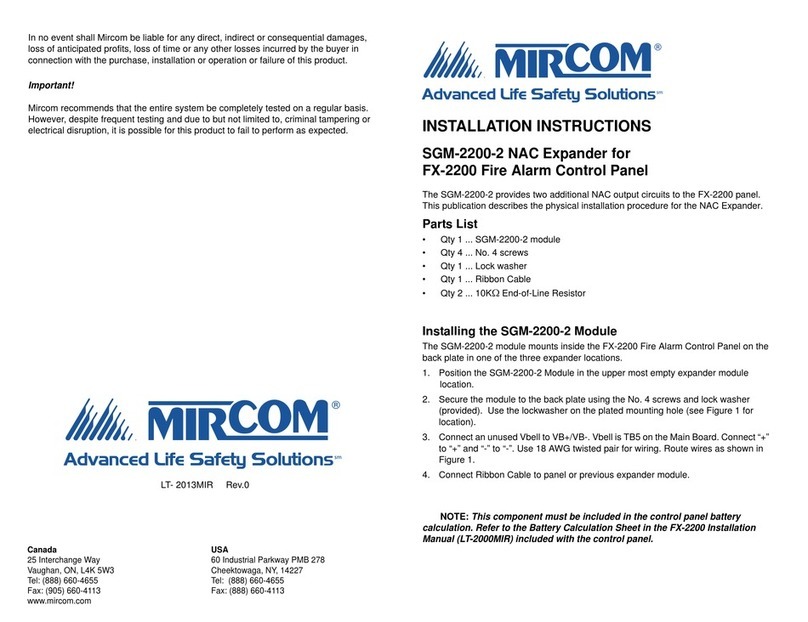 Mircom SGM-2200-2 User manual