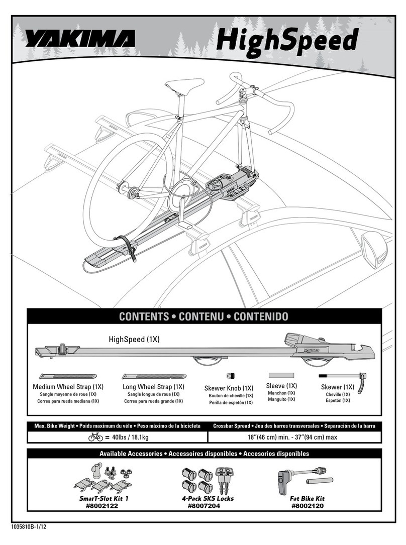 Yakima HighSpeed User manual Yakima HighSpeed User manual
