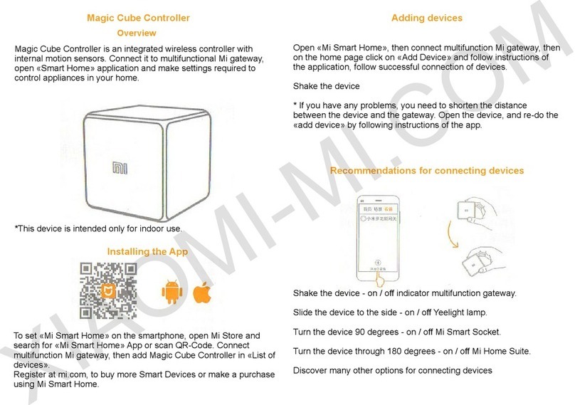 Mi Magic Cube Controller MFKZQ01LM quick start guide