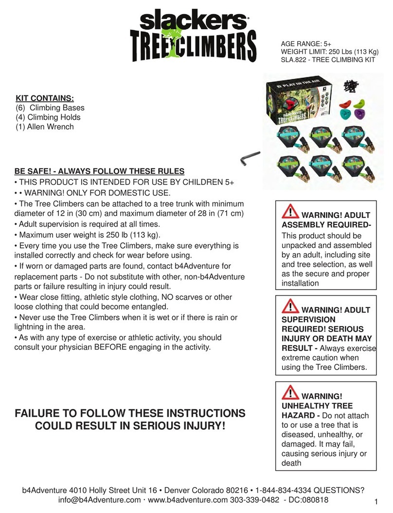 Slackers Tree Climbers User manual