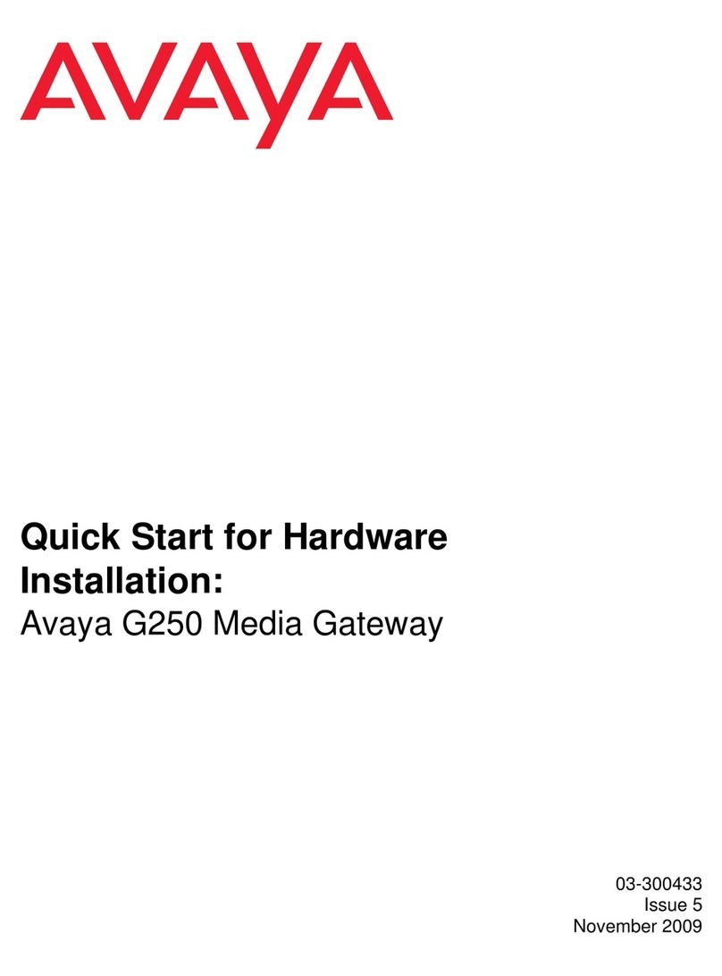 Avaya Media Gateway G250 User manual