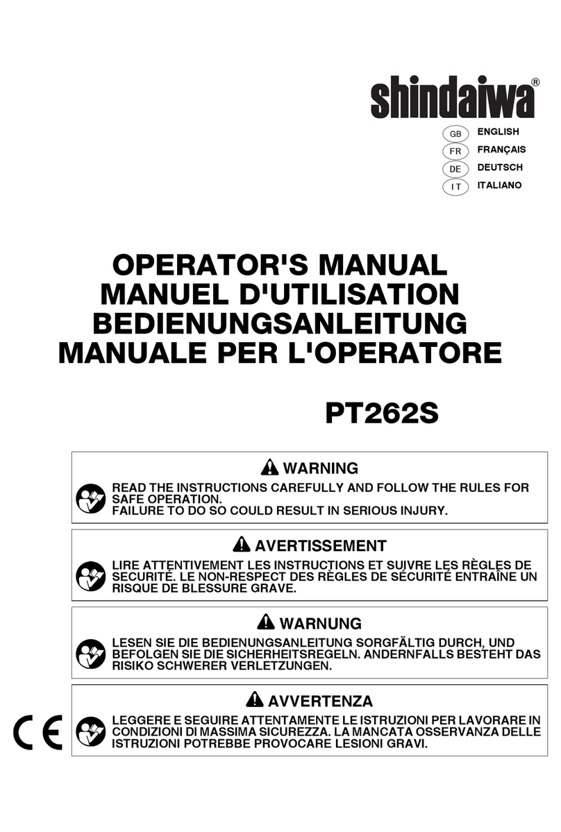 Shindaiwa PT262S User manual Shindaiwa PT262S User manual