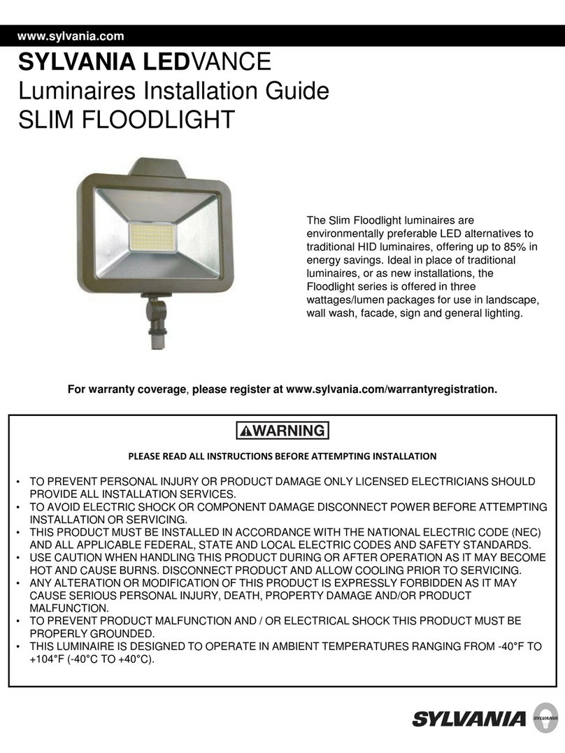 Sylvania LEDVANCE SLIM FLOODLIGHT installation guide