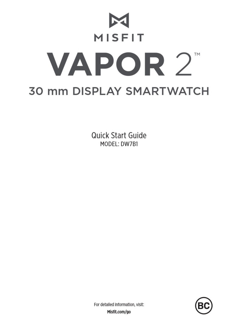 Misfit VAPOR 2 DW7B1 quick start guide