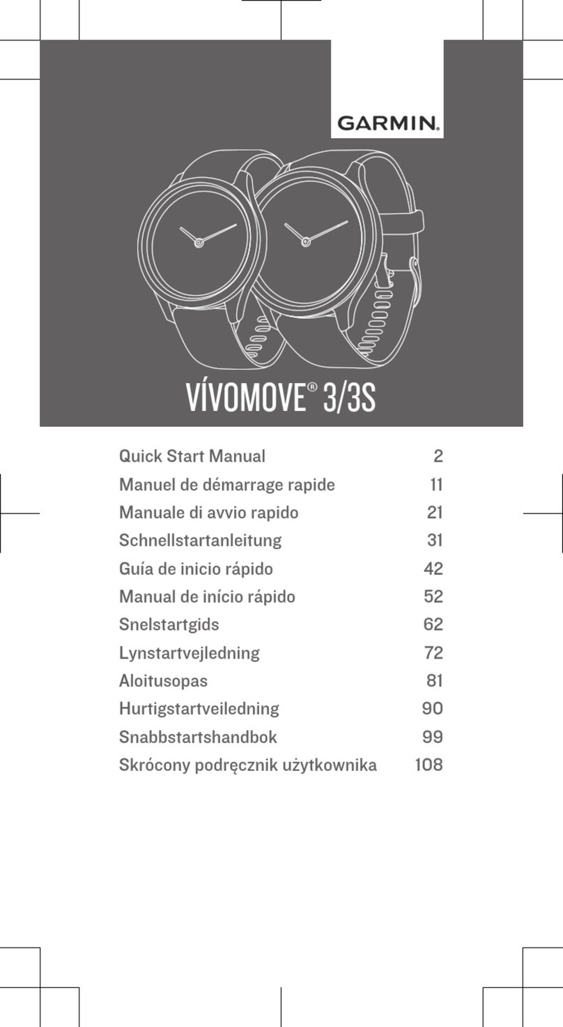 Garmin VIVOMOVE 3 Quick start manual