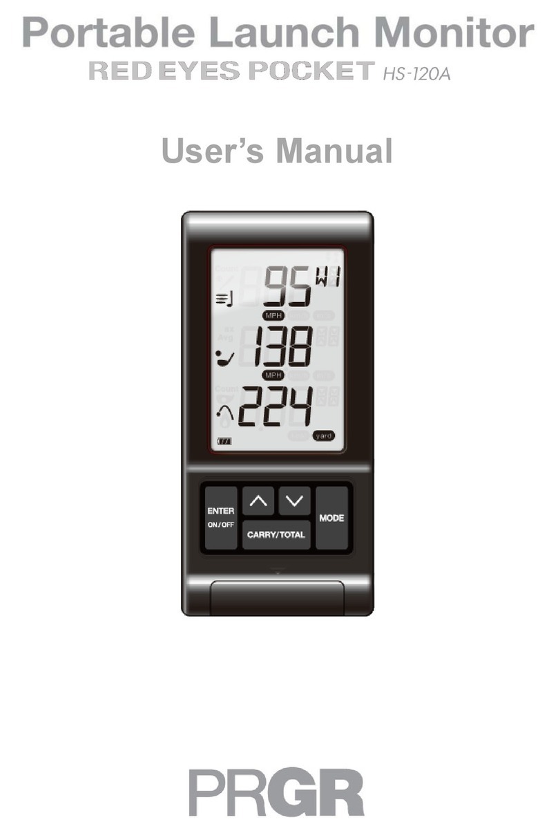 PRGR RED EYES POCKET HS-120A User manual