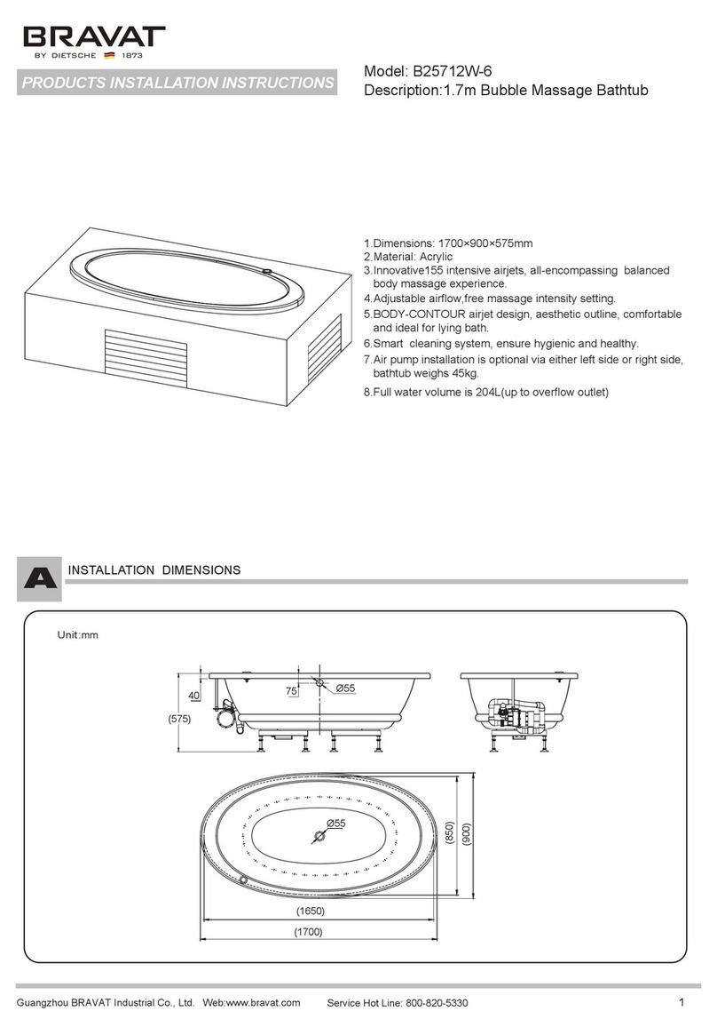 Bravat B25712W-6 Products Installation Instructions
