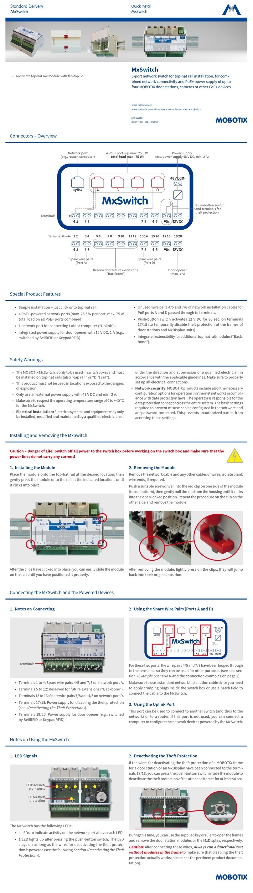 Mobotix MxSwitch Instructions for use