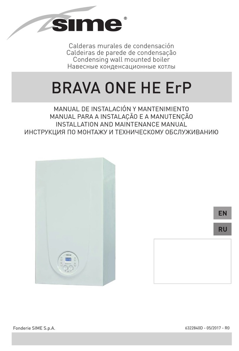 Sime BRAVA ONE HE ErP Series Installation and maintenance manual