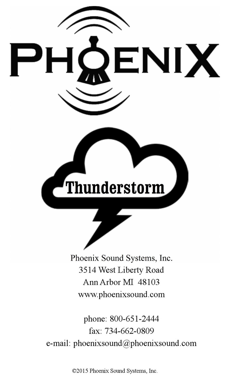 Phoenix Sound Systems Thunderstorm manual