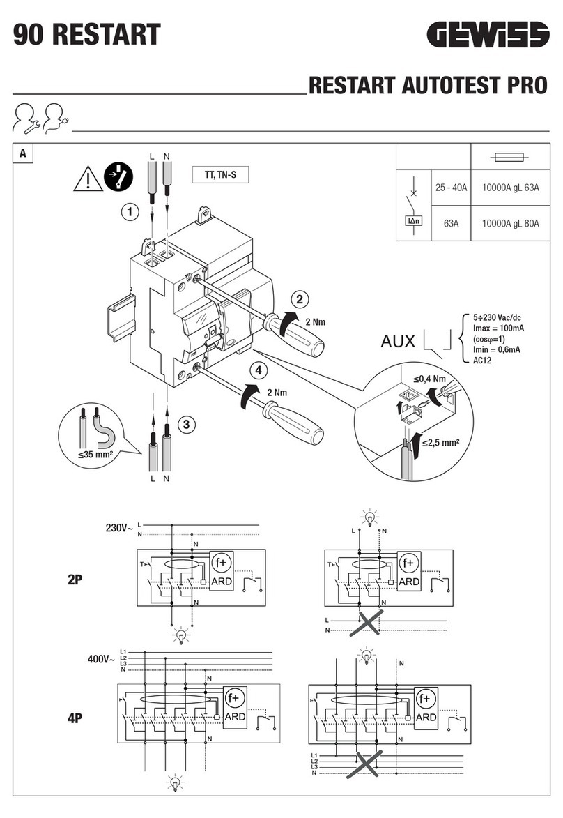 Gewiss 90 RESTART AUTOTEST PRO manual