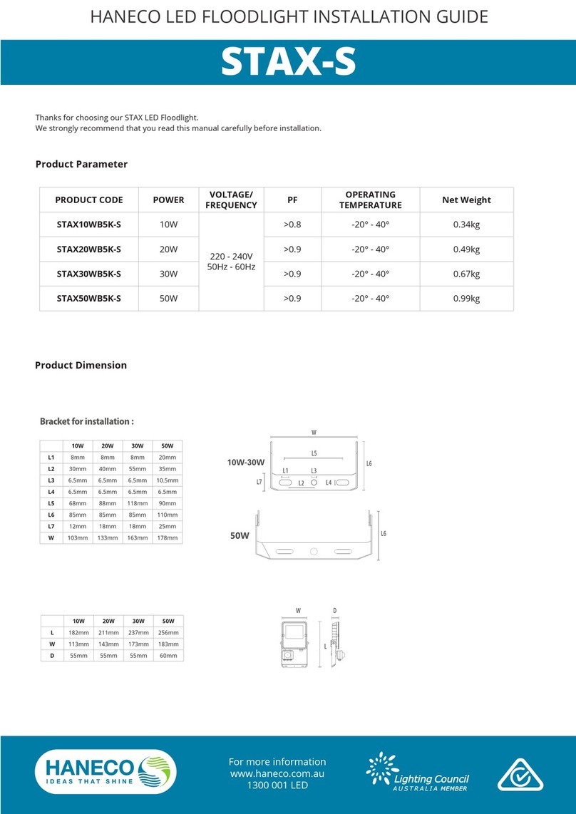 Haneco STAX-S Series installation guide