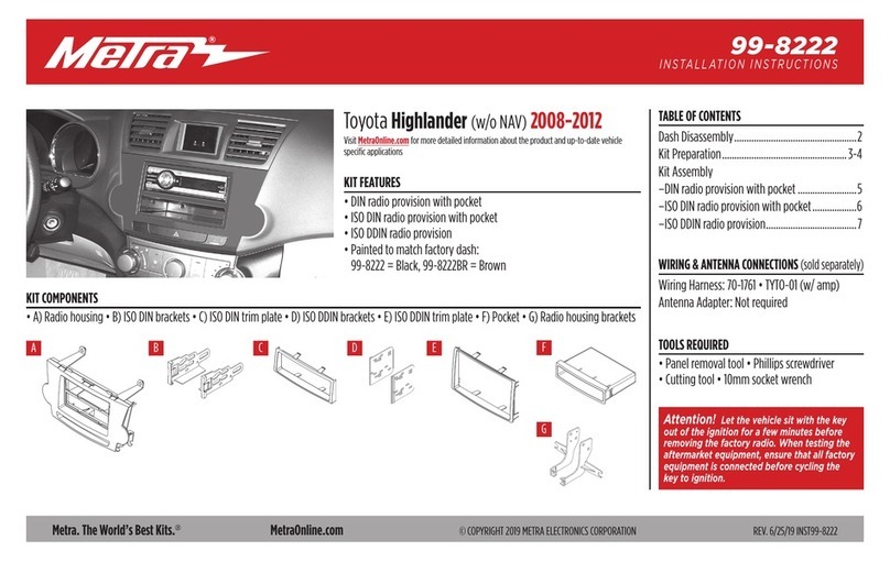 Metra Electronics 99-8222 installation instructions