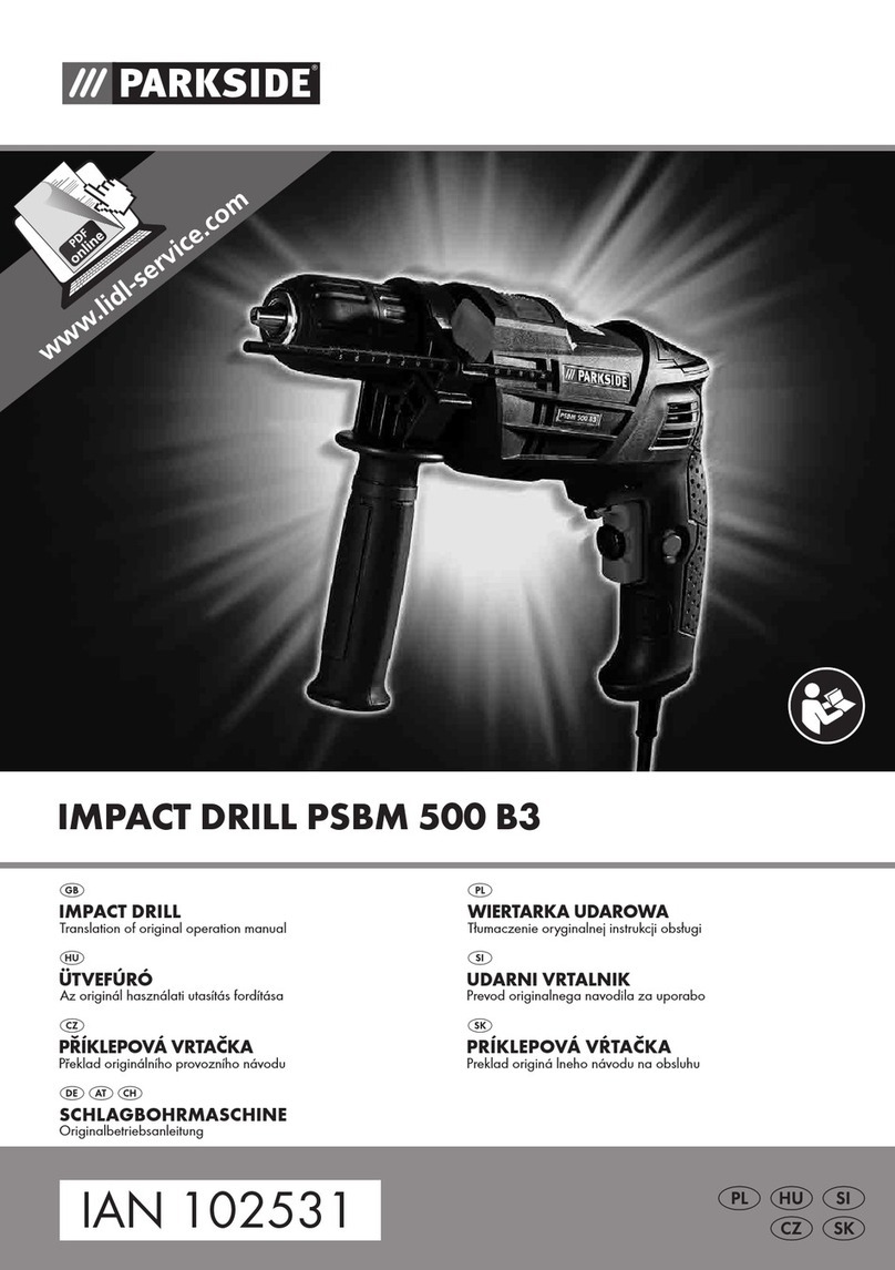 Parkside PSBM 500 B3 Owner's manual