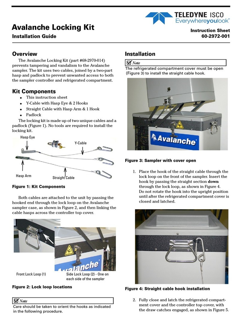 Teledyne Avalanche Locking Kit installation guide
